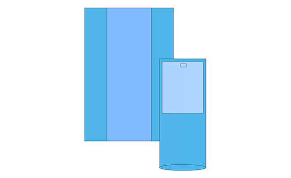 Creates and provides a sterile field for OR equipment such as back table covers and mayo stands.