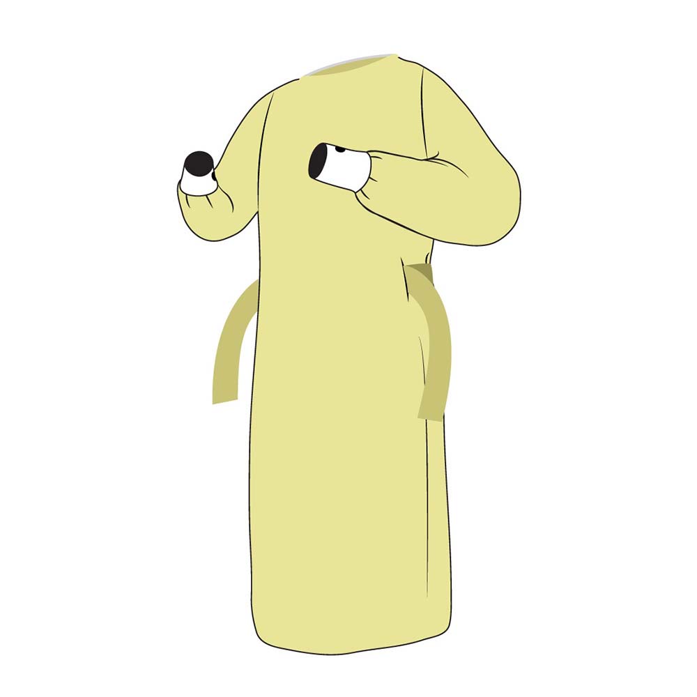 Spunbond Film Laminate Isolation Gown