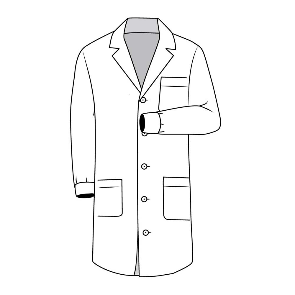 Extra Protective Lab Coat with Knit Collar